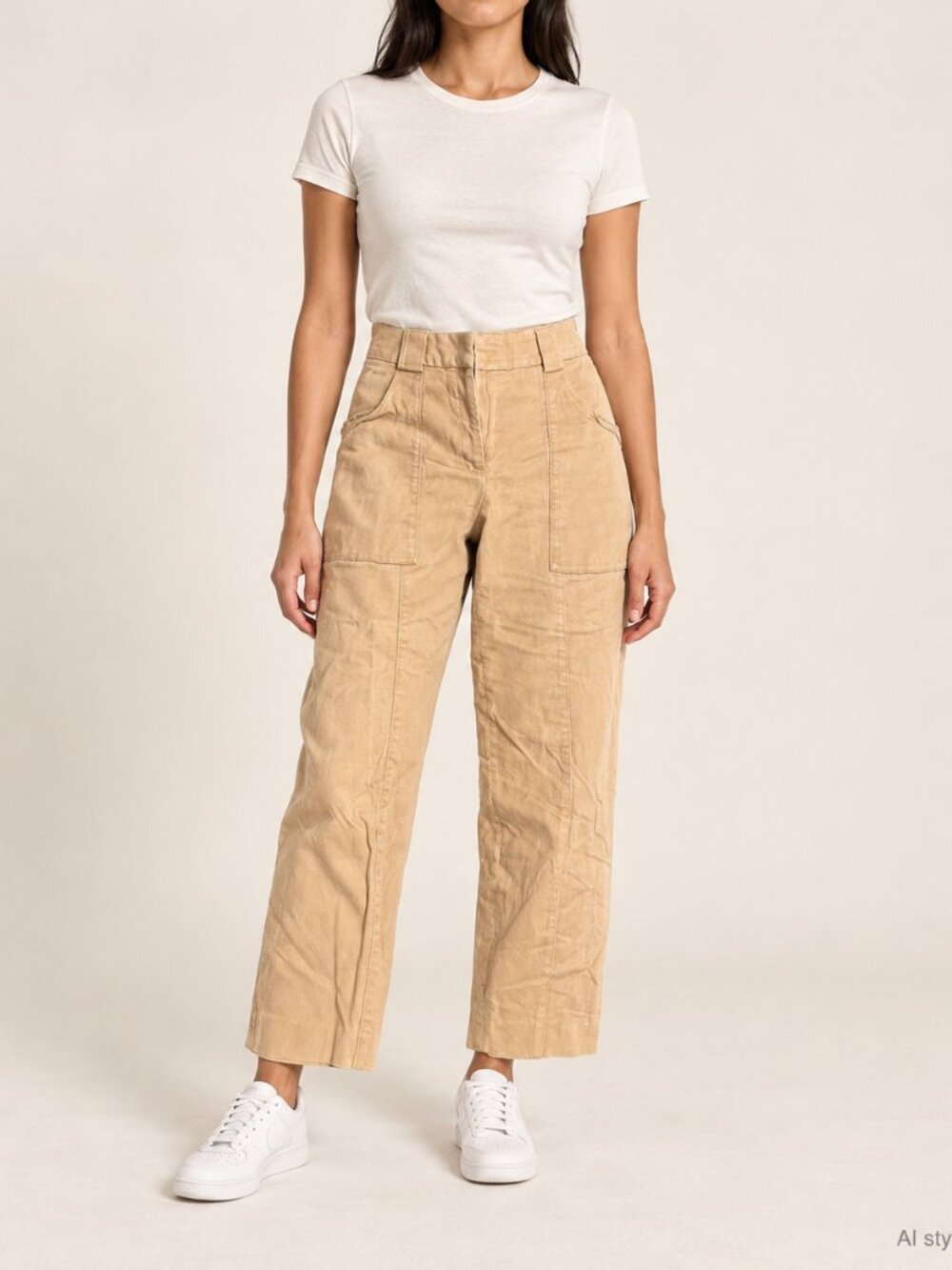 Express Camel Tan High Waist Utility Pants Size 4